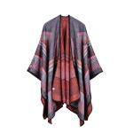 New European and American imitation cashmere cloak big frame jacquard open fork
