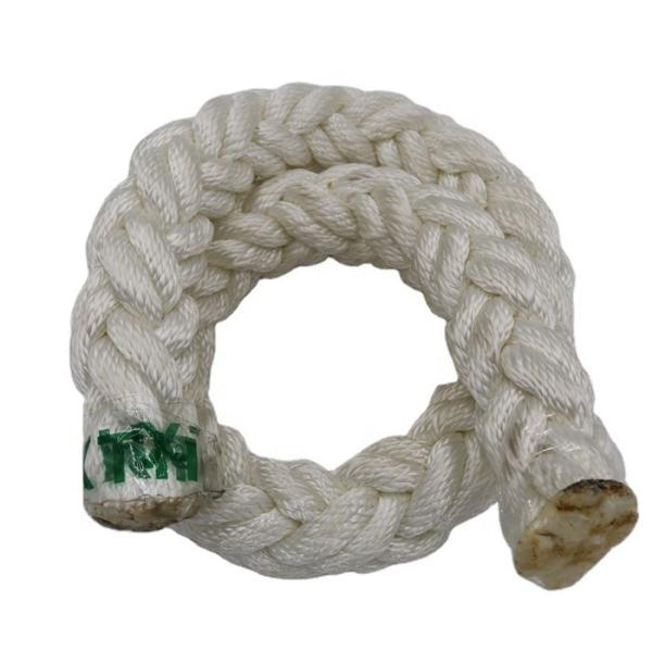 White 53mm 8 Strand Polyester Boat Hawser Laid Fibre Towing Mooring Strong Rope