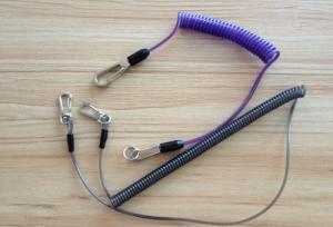 Wholesale China manufacturer retractable steel spring coil lanyard with heavy duty snap hooks to sto from china suppliers