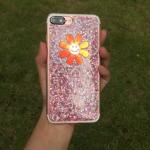 TPU DIY Sunflower Pasted Glitter Shine Back Cover Cell Phone Case For iPhone 7