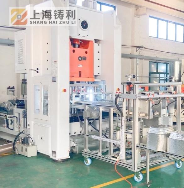 Automatic Aluminum Silver Foil Container Machine 12000kg Silver Foil Making