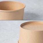 Eco-Friendly Disposable Kraft Paper Soup Bowl With Lid Round for Salad Snack