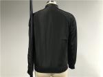 Black Mens Polyester Bomber Jacket With Rib Detail XS-XXL Size TW69372