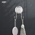 No Residue Restickable Suction Cup Robe Hook Black For Living Room Kitchen