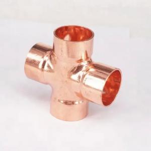Wholesale High Pressure Copper Cross Butt Welding 4 Way Equal Tee Plumbing Tube Pipe Fitting from china suppliers