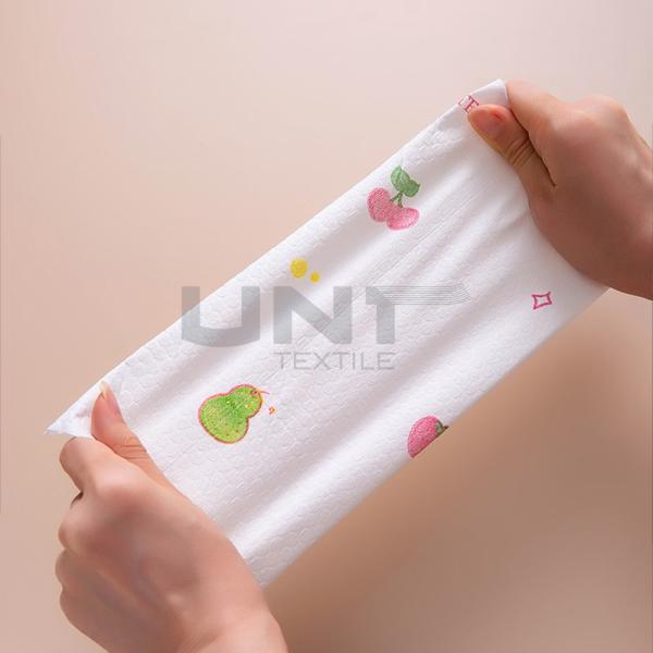 30gsm Disposable Printing Spunlace Non Woven Fabric For Rag Roll