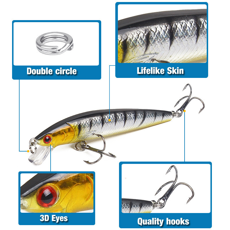 Artificial Plastic Fishing Lure 10cm Hard Fishing Bait
