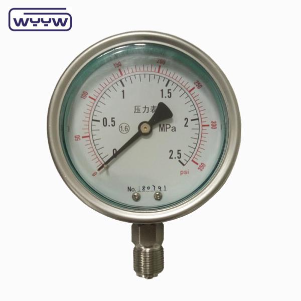 Industrial Custom bar psi kgf/cm2 pressure gauge stainless steel shock proof