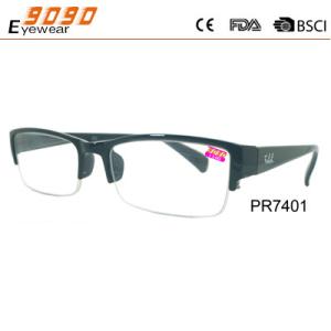 Wholesale Hot sale style of half rim reading glasses with plastic hinge ,suitable for men and women from china suppliers