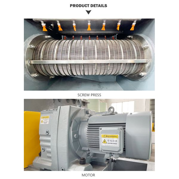 Stainless Steel SUS304 Food Waste Dewatering Machine with High Productivity and Low Energy Consumption