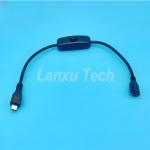USB Micro B Male to Female Extension on off Push Button 501 Switch Cable