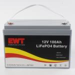 Rechargeable 12V 100Ah EWT Lithium Battery for Scooter Camping Golf High