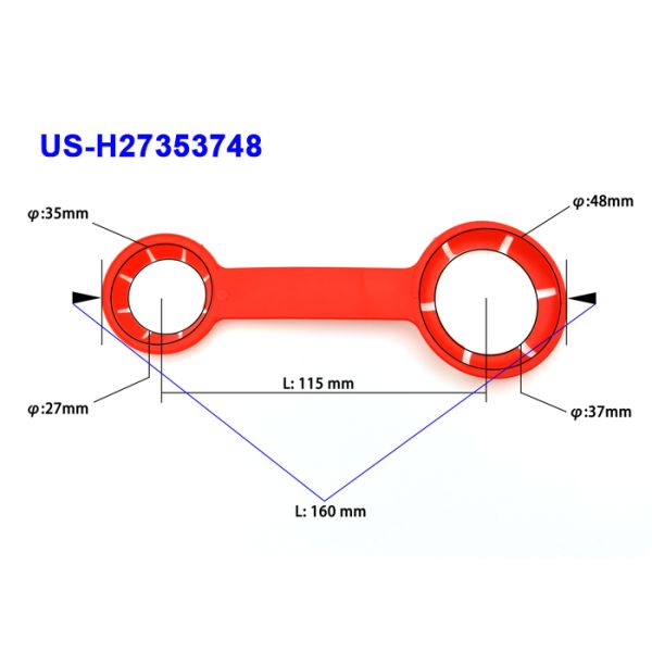 144*54*6.6mm Size Plastic Bottle Handles For Two Bottles Holder