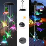 Home Decor LED Solar Wind Chimes Light with Waterproof and Colorful Outdoor