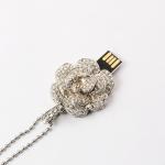 Jewelry Style Flower USB Flash Drive 2.0 With Chips Hidden Inside