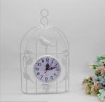 Bird cage metal wall clock home decoration iron clock
