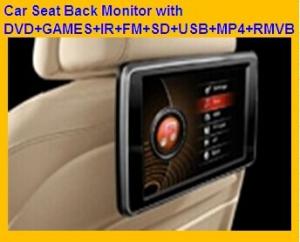China wireless game car pad 10.1” Headrest DVD Player support GAMES+IR+FM+SD+USB+MP4+RMVB on sale