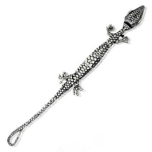 Wholesale Men's Titanium Stainless Steel Bracelet Lizard Animal Style 8.5 Inches (JCE273) from china suppliers