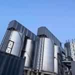 Spiral Steel Storage Silo Tank For Grain , Cement Storage Silo Corrosion