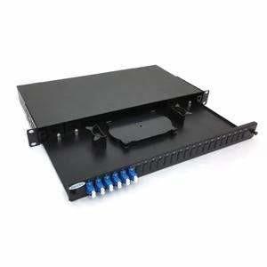 Wholesale Black Fiber Optic Patch Panel High Density Plug In And Play Design Light Weight from china suppliers