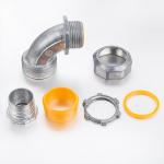Angle Type 90 Degree Flex Conduit Connector , Liquid Tight Flex Conduit Fittings
