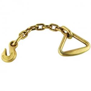 China 2t Working Load Limit Ratchet Load Binder with Standard G70 Chain Triangle Ring and Hook on sale