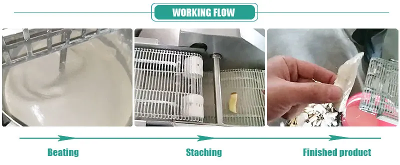 Commercial Chicken Escalope Potato Patty Starching Machine Fish Nuggets Starching Machine