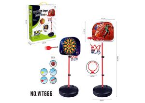 Wholesale Portable 2 In 1 Magnetic Dart And Little Tikes Adjustable Basketball Hoop from china suppliers