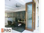 Black powder coating commercial aluminum folding door with ready mold folding
