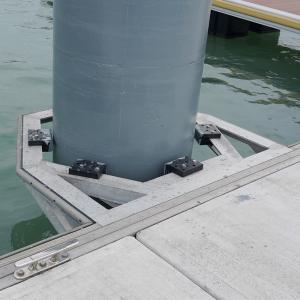 Wholesale Sea Aluminum Pile Guide Dock Anti Corrosion For Floating Bridge Pile Cap Floating Pontoon Dock from china suppliers