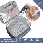 2 Compartment Lunch Bag Tote Large Insulated Cooler Thermal Lunch Box Tote