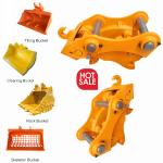Yellow Manual Quick Hitch , Pin Grabber Quick Coupler For Mini Excavator