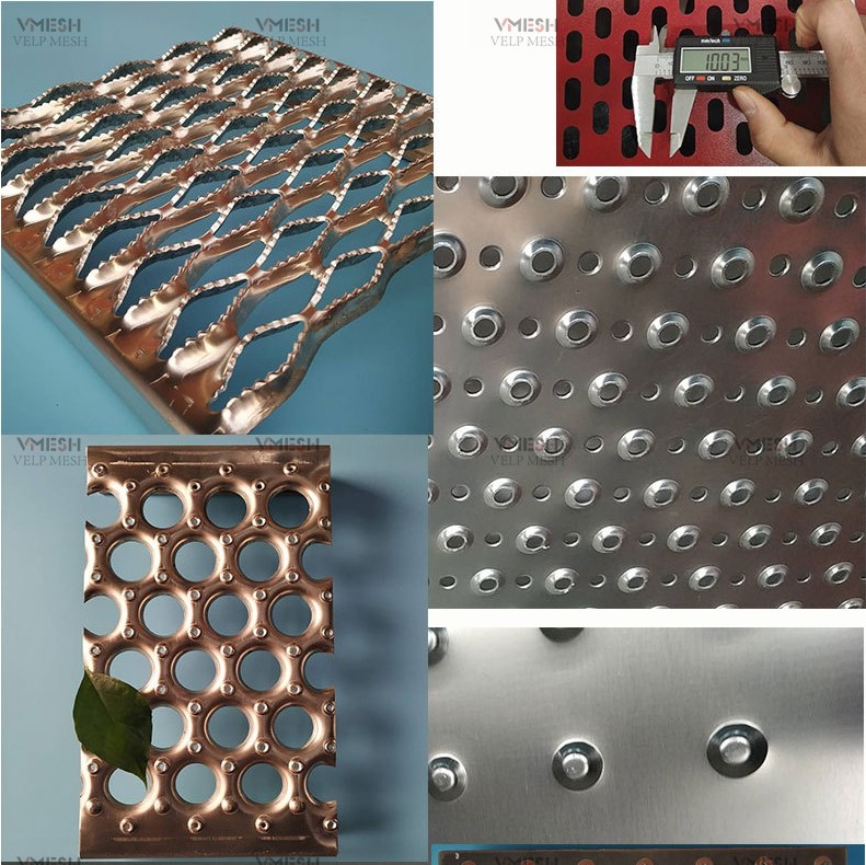 Galvanzied Perforated Sheet Metal Mesh Panels For Safety Walkway
