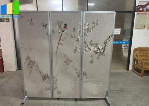 Wholesale Wood Movable Divider With Wheels Folding Partition Singapore Movable Partition Walls On Wheels For Restaurant from china suppliers