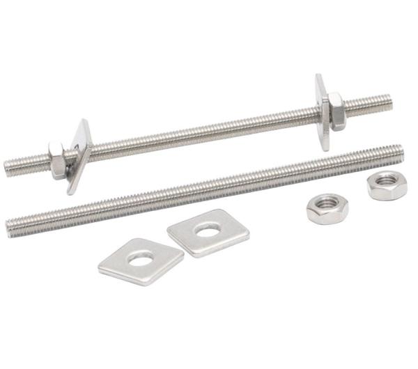 Extended Double Head Bolt Threaded Rod System of Measurement Stainless Steel