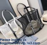 Mesh Beach Tote Large Bag Upgrade for Women with Multiple Pockets for Family