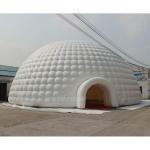 18m white giant inflatable igloo dome tent with 3 tunnel entrance from