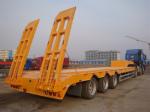 Low Bed Heavy Duty Semi Trailers 16m 3 Fuwa Axles For Loading Heavy Machinery