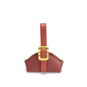 Wholesale 21cm Mini Dark Red Handbag Lockable Strap Shell Tote Bag from china suppliers