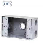 Two Gang Deep Box with 5/7 Holes Weatherproof Outlets Box Outdoorelectrical Box