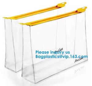 Wholesale Clear Small Transparent Poly PVC Zipper File Wallet Packaging Women Travel Clear Wash Organizer Pouch from china suppliers