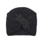 Crystal accessories Knit hat Heavy beaded hat warm woolen hat