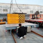 Heavy Load 40 Tons Battery Driven Steel Beam Rail Transfer Trolley With Remote