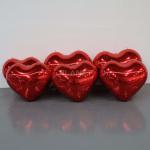 Double Layer Reflective PVC Giant Inflatable Heart For Decoration