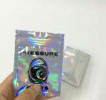 Hot stamp print holographic mylar bag smell proof Poly Bags for Cosmetics