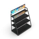 Floorstanding Engine Oil Lubricant Oil Display Rack With Metal Shelf