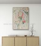 Textured Modern Flower Paintings Handpainted Canvas For Interior Decoration