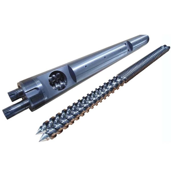 Bimetallic Twin Screw And Barrel For Plastic Recycling Agricultural Making