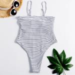 Tiered Layer Tie a Knot Front Top With Low waist Bikini swimsuit high cut