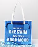 Fashion Summer Women Handbags Transparent Shoulder Bags PVC Tote Beach Bags,
